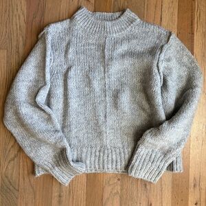 Topshop Gray Crew Neck Sweater, Size Small